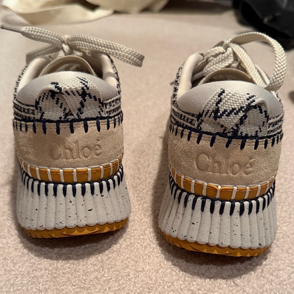 Chloe Nama Stitch Walking Sneakers - Biscotti Beige - Picture 2 of 7